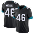 Jacksonville #46 Matiscik Football V Neck Short Sleeve Black Jersey Ross For Men Youth Women Gift