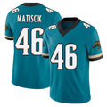 Jacksonville #46 Matiscik Football V Neck Short Sleeve Teal Jersey Ross For Men Youth Women Gift