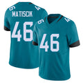 Jacksonville #46 Matiscik Football V Neck Short Sleeve Teal Jersey Ross For Men Youth Women Gift