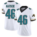 Jacksonville #46 Matiscik Football V Neck Short Sleeve White Jersey Ross For Men Youth Women Gift