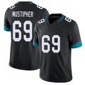 Jacksonville #69 Mustipher Football V Neck Short Sleeve Black Jersey Sam For Men Youth Women Gift