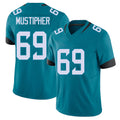 Jacksonville #69 Mustipher Football V Neck Short Sleeve Teal Jersey Sam For Men Youth Women Gift
