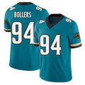 Jacksonville #94 Bollers Football V Neck Short Sleeve Teal Jersey T.J. For Men Youth Women Gift