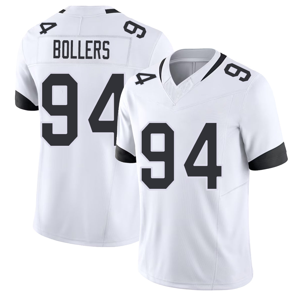 Jacksonville #94 Bollers Football V Neck Short Sleeve White Jersey T.J. For Men Youth Women Gift
