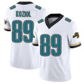Jacksonville #89 Koziol Football V Neck Short Sleeve White Jersey Tanner For Men Youth Women Gift
