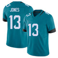 Jacksonville #13 Jones Football V Neck Short Sleeve Teal Jersey Tim For Men Youth Women Gift