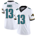 Jacksonville #13 Jones Football V Neck Short Sleeve White Jersey Tim For Men Youth Women Gift