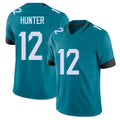 Jacksonville #12 Hunter Football V Neck Short Sleeve Teal Jersey Travis For Men Youth Women Gift