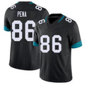 Jacksonville #86 Pena Football V Neck Short Sleeve Black Jersey Trebor For Men Youth Women Gift