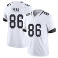 Jacksonville #86 Pena Football V Neck Short Sleeve White Jersey Trebor For Men Youth Women Gift