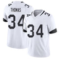 Jacksonville #34 Thomas Football V Neck Short Sleeve White Jersey Trevian For Men Youth Women Gift