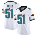 Jacksonville #51 Miller Football V Neck Short Sleeve White Jersey Ventrell For Men Youth Women Gift
