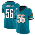 Jacksonville #56 Abdullah Football V Neck Short Sleeve Teal Jersey Yasir For Men Youth Women Gift