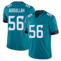 Jacksonville #56 Abdullah Football V Neck Short Sleeve Teal Jersey Yasir For Men Youth Women Gift