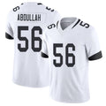 Jacksonville #56 Abdullah Football V Neck Short Sleeve White Jersey Yasir For Men Youth Women Gift