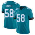 Jacksonville #58 Durfee Football V Neck Short Sleeve Teal Jersey Zach For Men Youth Women Gift