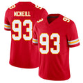 Kansas City #93 McNeill Player Football V Neck Short Sleeve Red Jersey Amari For Men Youth Women Gift