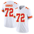 Kansas City #72 Godrick Player Football V Neck Short Sleeve White Jersey Chukwuebuka For Men Youth Women Gift