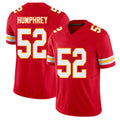 Kansas City #52 Humphrey Player Football V Neck Short Sleeve Red Jersey Creed For Men Youth Women Gift