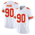 Kansas City #90 Payne Player Football V Neck Short Sleeve White Jersey Damon For Men Youth Women Gift