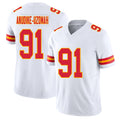 Kansas City #91 Anudike-Uzomah Player Football V Neck Short Sleeve White Jersey Felix For Men Youth Women Gift