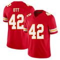 Kansas City #42 Ott Player Football V Neck Short Sleeve Red Jersey Jaydn For Men Youth Women Gift