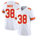 Kansas City #38 Sneed Player Football V Neck Short Sleeve White Jersey L'Jarius For Men Youth Women Gift