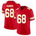 Kansas City #68 Harris Player Football V Neck Short Sleeve Red Jersey Marcus For Men Youth Women Gift