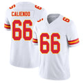 Kansas City #66 Caliendo Player Football V Neck Short Sleeve White Jersey Mike For Men Youth Women Gift
