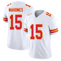 Kansas City #15 Mahomes Player Football V Neck Short Sleeve White Jersey Patrick For Men Youth Women Gift