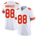 Kansas City #88 Gonzalez Player Football V Neck Short Sleeve White Jersey Tony For Men Youth Women Gift
