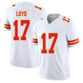 Kansas City #17 Loyd Player Football V Neck Short Sleeve White Jersey Xavier For Men Youth Women Gift