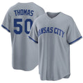 Kansas City #50 Thomas Player Baseball Short Sleeve Gray Jersey Connor For Men Women Youth Gift