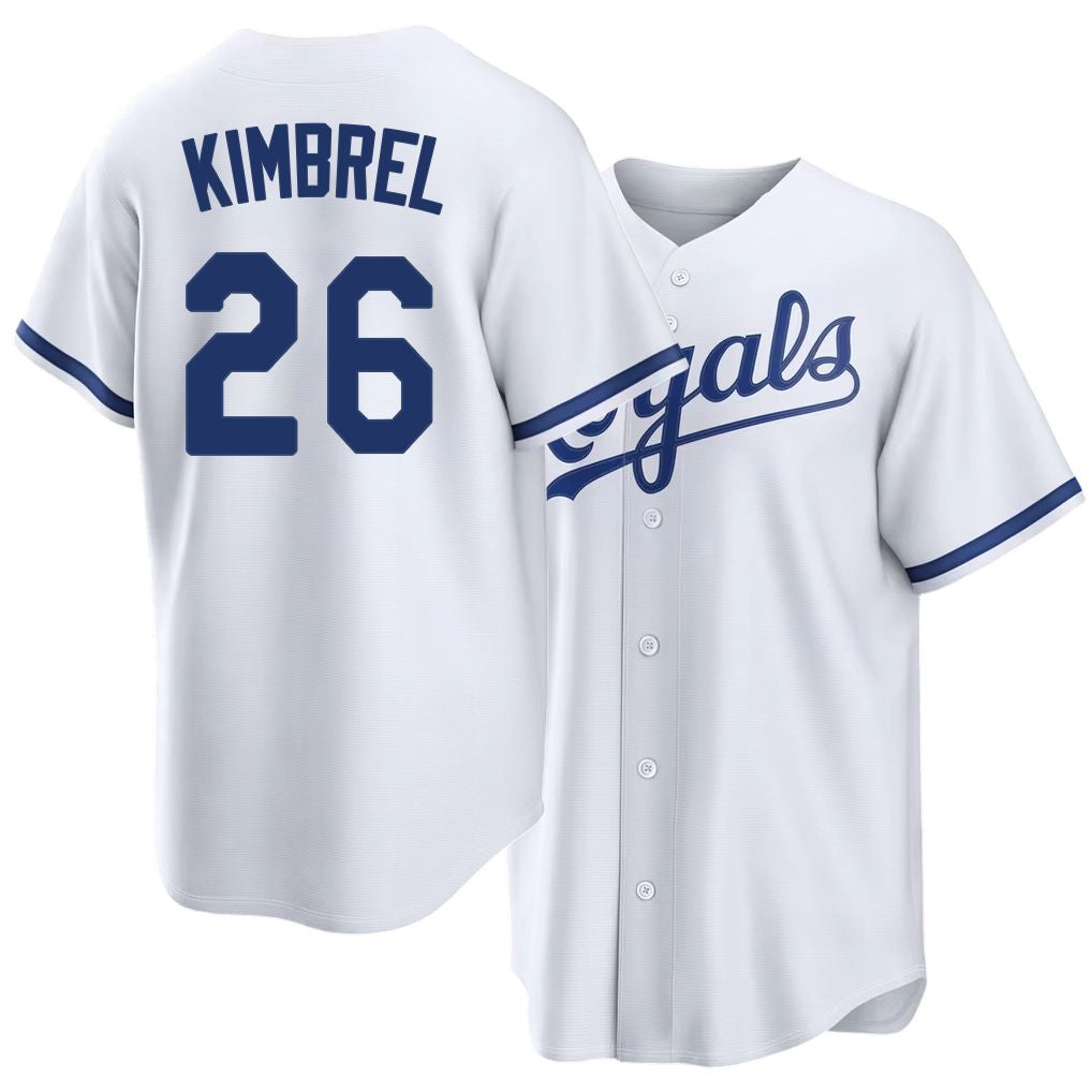 Kansas City #26 Kimbrel Player Baseball Short Sleeve White Jersey Craig For Men Women Youth Gift