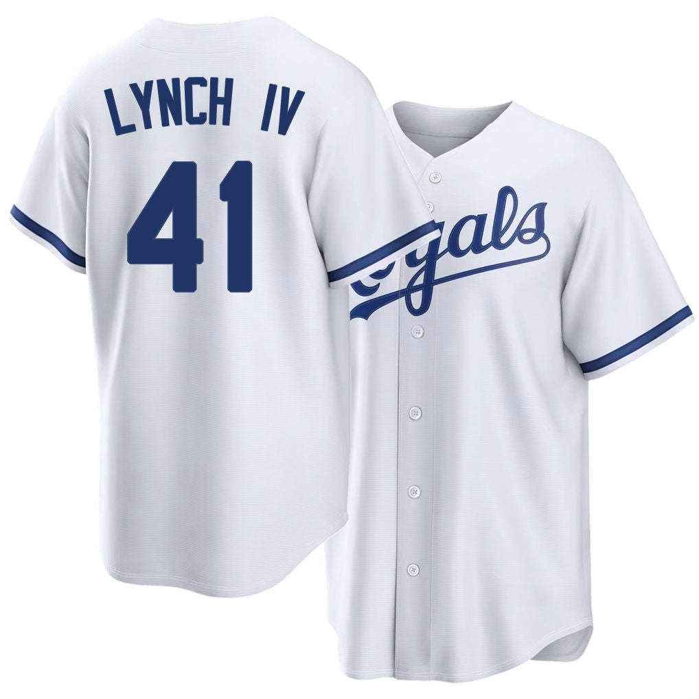 Kansas City #41 Lynch IV Player Baseball Short Sleeve White Jersey Daniel For Men Women Youth Gift
