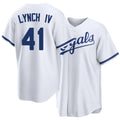 Kansas City #41 Lynch IV Player Baseball Short Sleeve White Jersey Daniel For Men Women Youth Gift