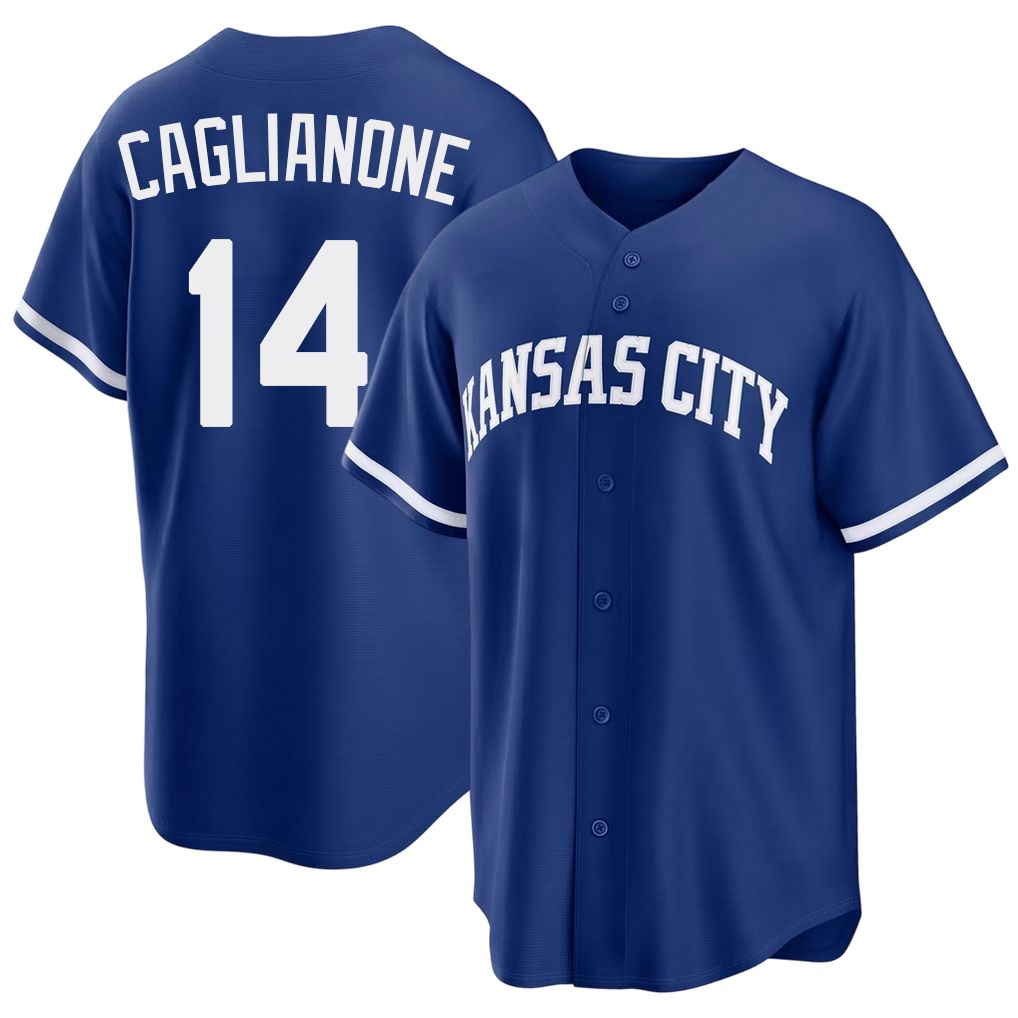Kansas City #14 Caglianone Player Baseball Short Sleeve Royal Jersey Jac For Men Women Youth Gift