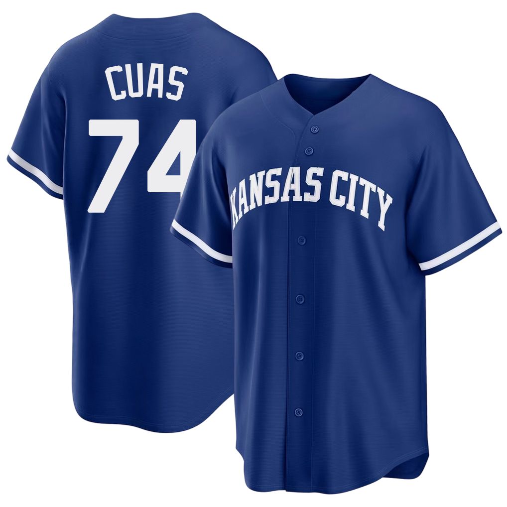 Kansas City #74 Cuas Player Baseball Short Sleeve Royal Jersey Jose For Men Women Youth Gift