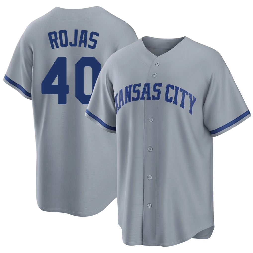 Kansas City #40 Rojas Player Baseball Short Sleeve Gray Jersey Josh For Men Women Youth Gift