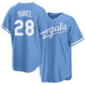 Kansas City #28 Isbel Player Baseball Short Sleeve Blue Jersey Kyle For Men Women Youth Gift