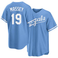 Kansas City #19 Massey Player Baseball Short Sleeve Blue Jersey Michael For Men Women Youth Gift