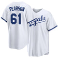 Kansas City #61 Pearson Player Baseball Short Sleeve White Jersey Nate For Men Women Youth Gift