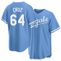 Kansas City #64 Cruz Player Baseball Short Sleeve Blue Jersey Steven For Men Women Youth Gift