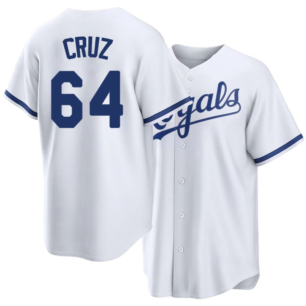Kansas City #64 Cruz Player Baseball Short Sleeve White Jersey Steven For Men Women Youth Gift