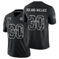 Kansas City #30 Roland-Wallace Player Football V Neck Short Sleeve Black Jersey Christian For Men Youth Women Gift