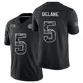 Kansas City #5 Delane Player Football V Neck Short Sleeve Black Jersey Mansoor For Men Youth Women Gift