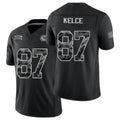 Kansas City #87 Kelce Player Football V Neck Short Sleeve Black Jersey Travis For Men Youth Women Gift