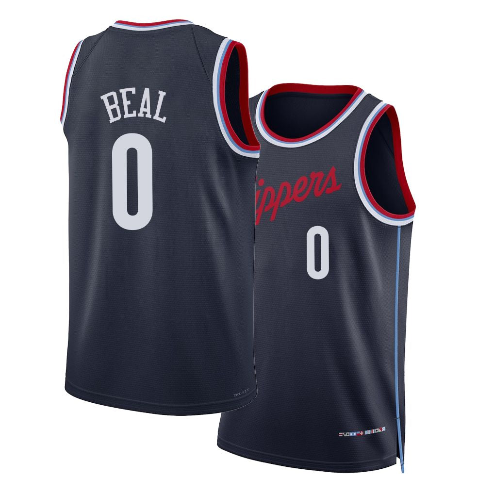 Los Angeles C #0 Beal Player Basketball Sleeveless Navy Jersey Bradley For Adult Youth
