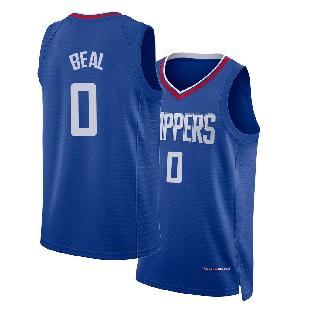 Los Angeles C #0 Beal Player Basketball Sleeveless Royal Jersey Bradley For Adult Youth
