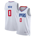 Los Angeles C #0 Beal Player Basketball Sleeveless White Jersey Bradley For Adult Youth